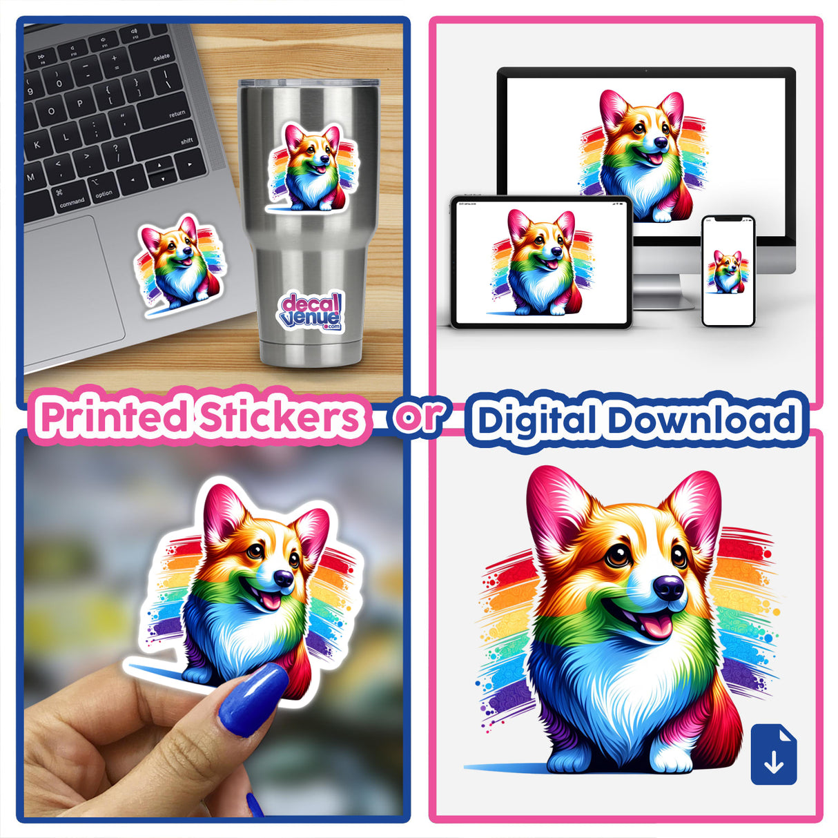 Rainbow Corgi Dog Pride