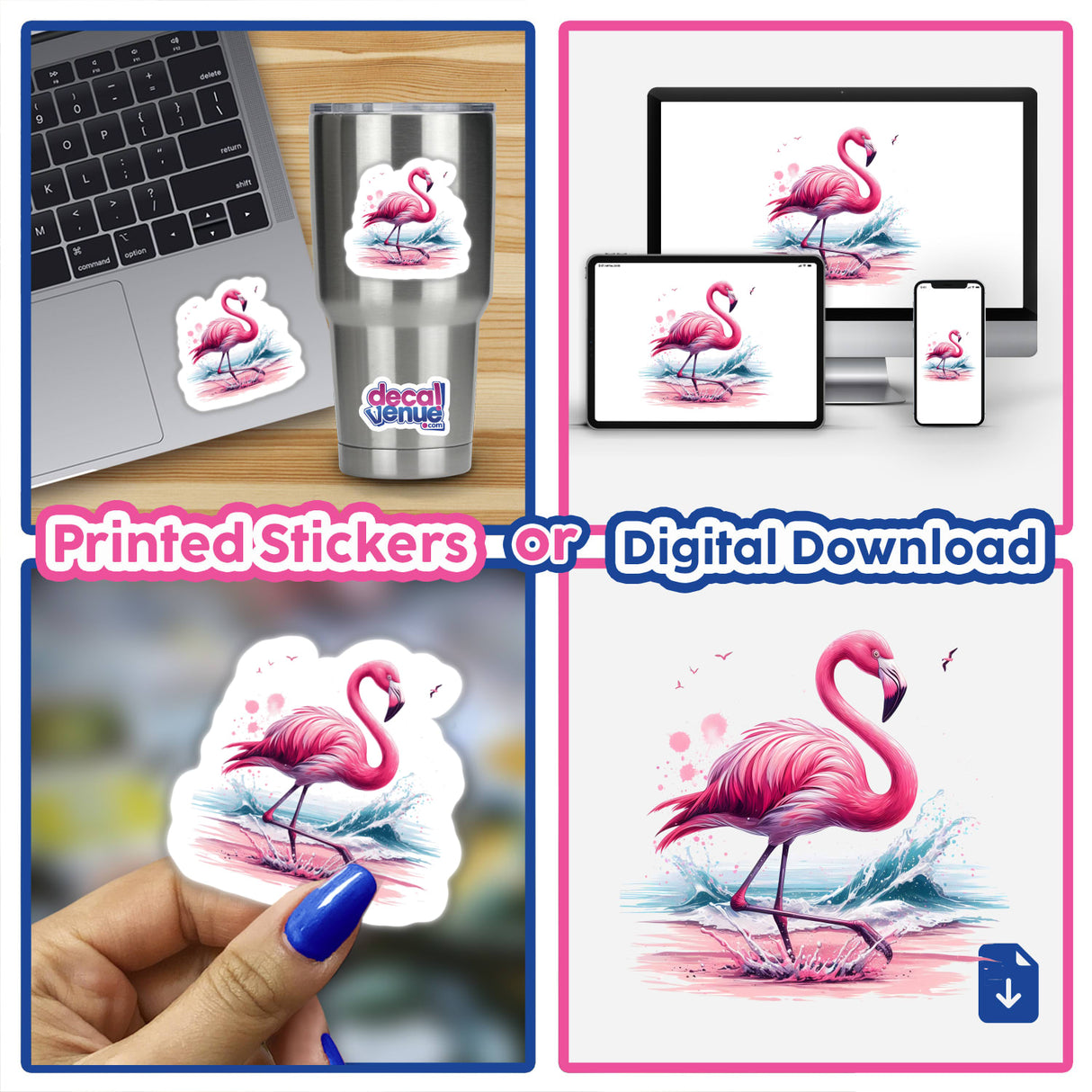 Splashing Flamingo Bird