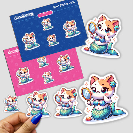 Mermaid Cat Wearing Seashell Bra