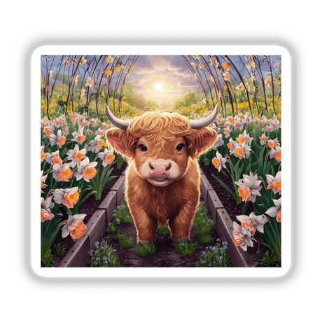 Highland Cow Daffodil Garden