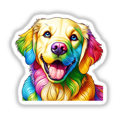 Rainbow Golden Retriever Dog Pride