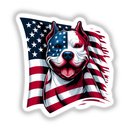 American Flag Pitbull Bully Dog