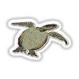 Sea turtle sticker featuring a detailed illustration with a white border, available as a unique vinyl sticker or digital artwork from Decal Venue.