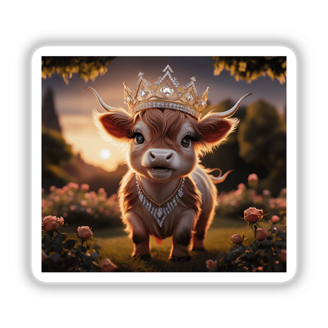Baby Highland Cow Crown Roses
