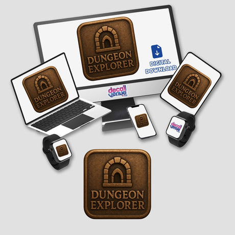 Dungeon Explorer – RPG-Style Skill Badge (Bronze Adventure Token) featuring intricate designs, available as unique stickers or digital artwork, embodying the adventurous spirit of Decal Venue's creative collections.