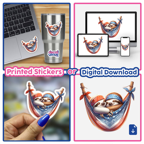 Sloths Sleeping in Bandana Hammock