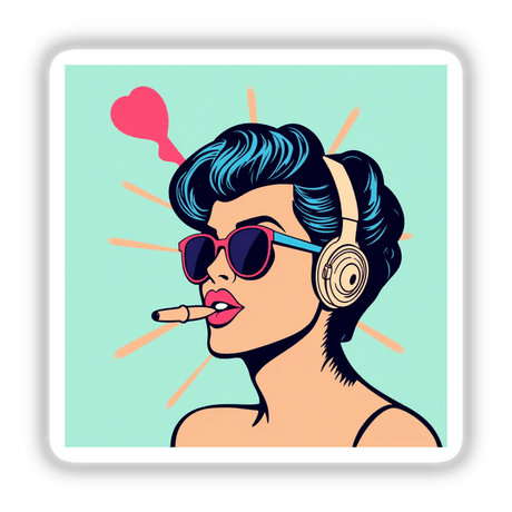 Pop art 4: A dynamic piece available as stickers or digital artwork, showcasing unique pop art style, reflecting Decal Venue’s focus on distinctive vinyl stickers and digital creations.
