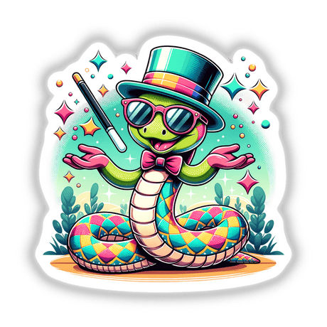Stylish Snake Magician Wearing a Top Hat