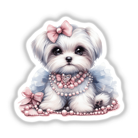 Maltese and Pearls Dog I