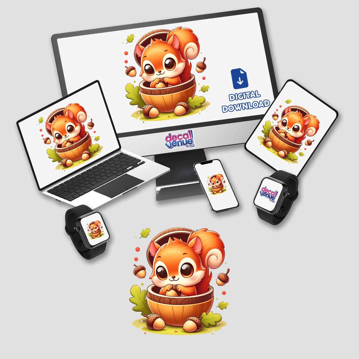 Cute Squirrel in a Nutshell