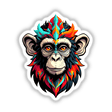 A Cool Monkey King illustration featuring a vibrant monkey with distinctive orange and blue hair, offered as stickers or digital artwork from Decal Venue.