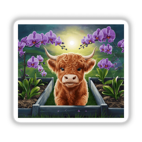 Highland Cow Orchid Garden