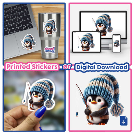 Penguin Gnome with Fishing Pole