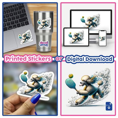 Poodle Playing Pickleball Dog