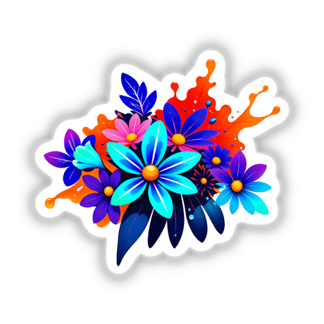 Colorful Spring Flowers artwork featuring an array of vibrant floral designs, available as stickers or digital art from Decal Venue, showcasing unique creativity in vinyl graphics.