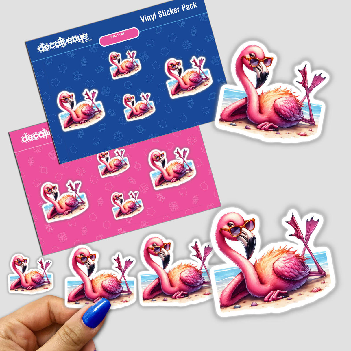 Sassy Flamingo on Beach