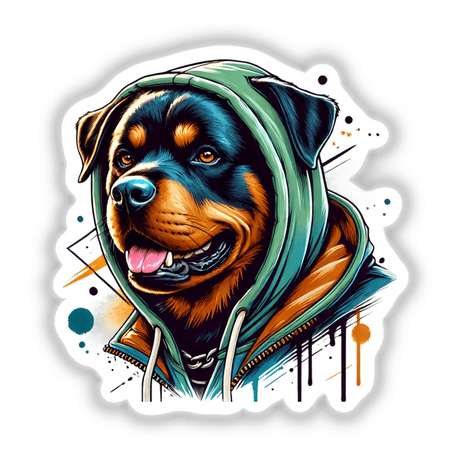 Rottweiler Dog Hoodie Urban Vibes