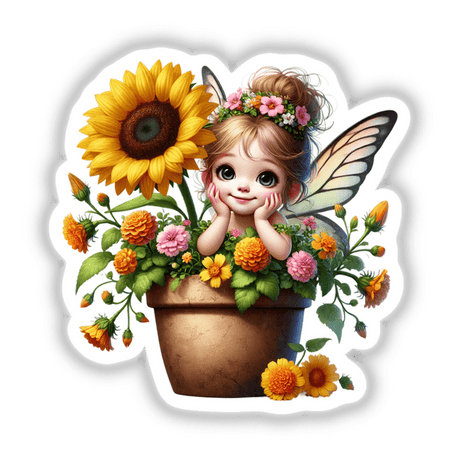 Fairy Peeking Out of Flower Pot