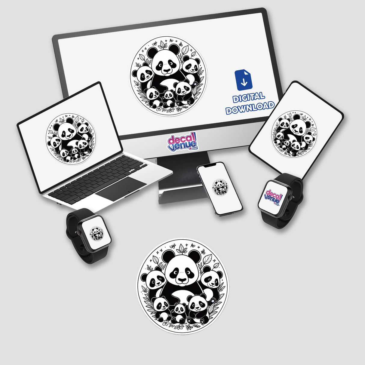 Panda family