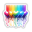 Shiny Rainbow Hearts Dripping Pride