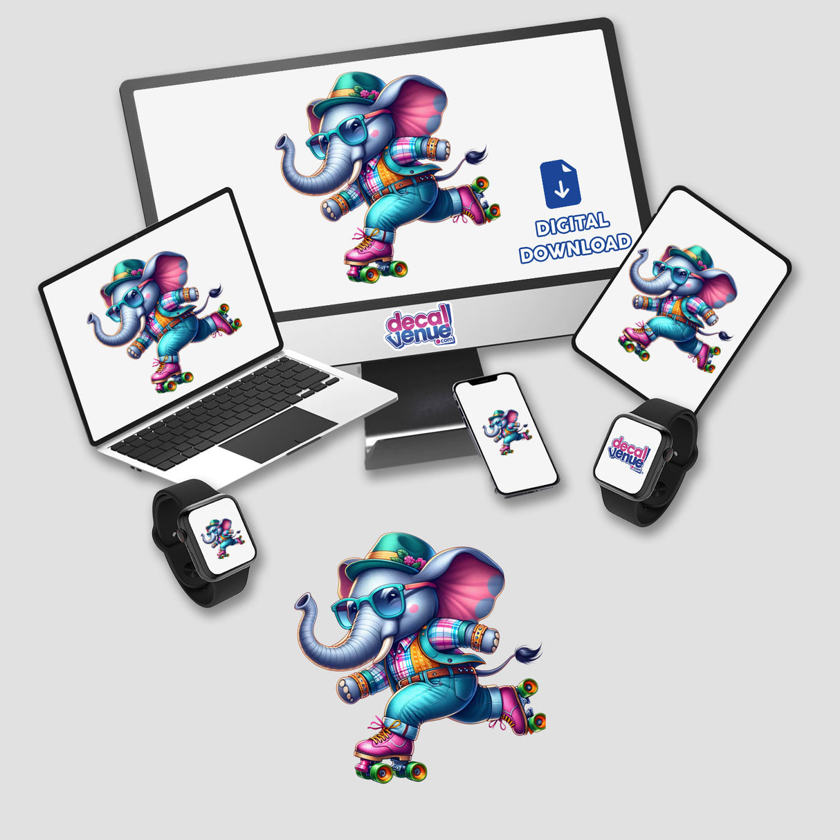 Elephant On Skates2