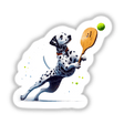 Dalmatian Dog Playing Pickleball