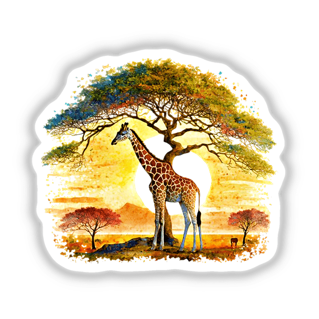 Giraffe and tree