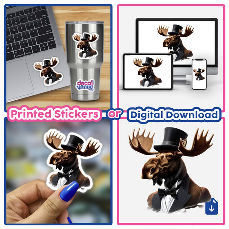 Majestic Moose Dapper in Top Hat