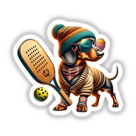 Trendy Pickleball Dachshund Dog
