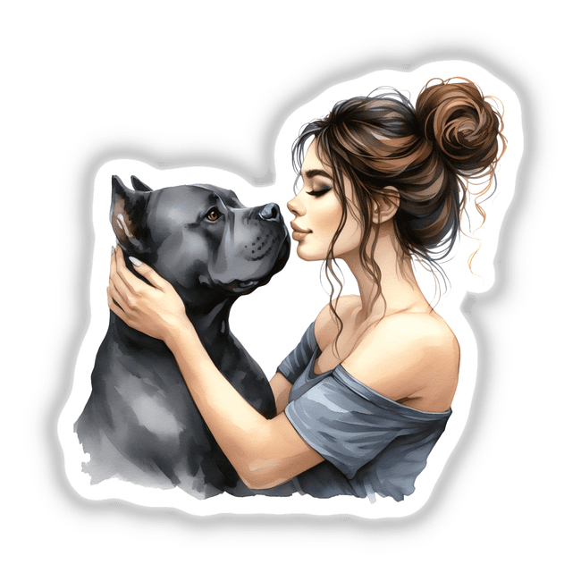 Lady Loves Gray Pitbull Dog