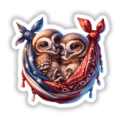 Cute Owls in Bandana Hammock