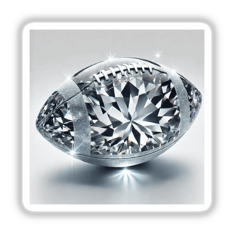 Diamond Football digital artwork featuring a football embedded with a diamond, available as stickers or artwork.