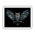 Steampunk Owl with Mechanical Wings and Intricate Gears, showcasing a metal owl adorned with gears, perfect as stickers or digital artwork from Decal Venue, known for unique vinyl and digital designs.