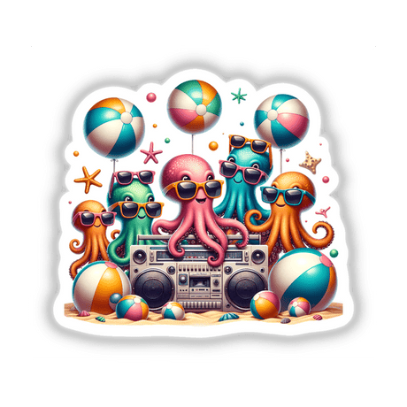 Octopus Beach Party Sunglasses Boombox
