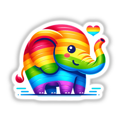 Elephant Colorful Rainbow Pride