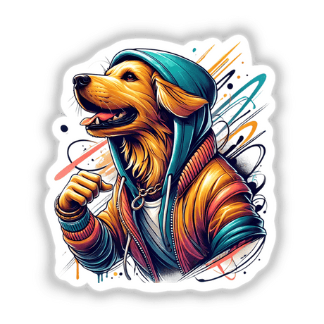 Golden Retriever Dog Hoodie Urban Vibes