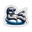 Sloth Sunglasses on Pool Float