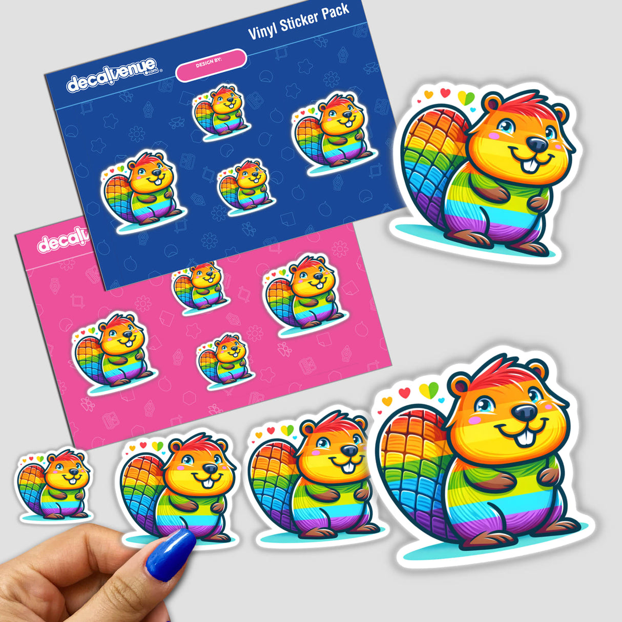 Beaver Colorful Rainbow Pride