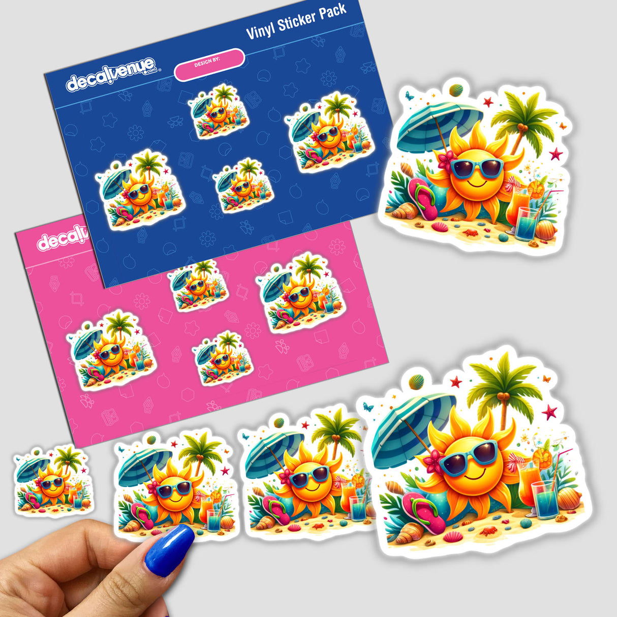 Vibrant Summer Beach Theme Sun