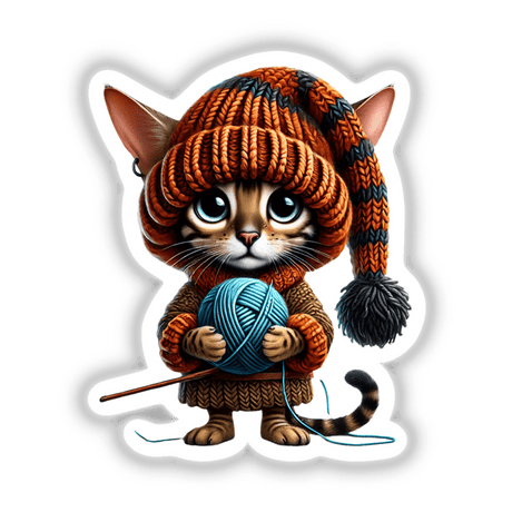Bengal Cat Gnome Holding Ball of Yarn