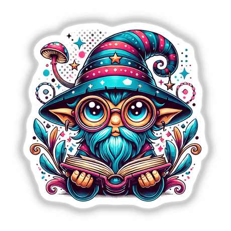 Wizard With Reading Glasses Open Book