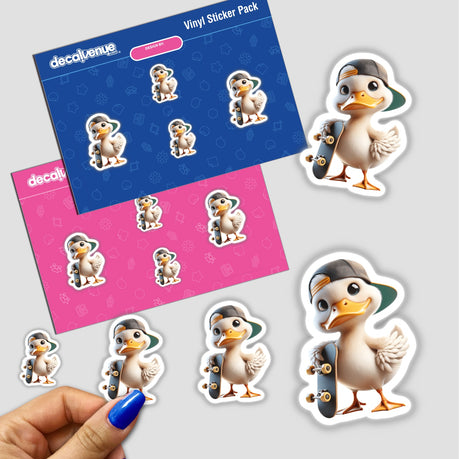 Duck Snapback Hat with Skateboard