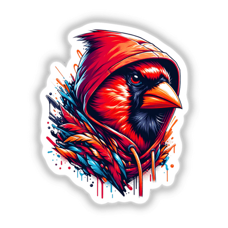 Cardinal Bird in Hoodie Urban Vibes