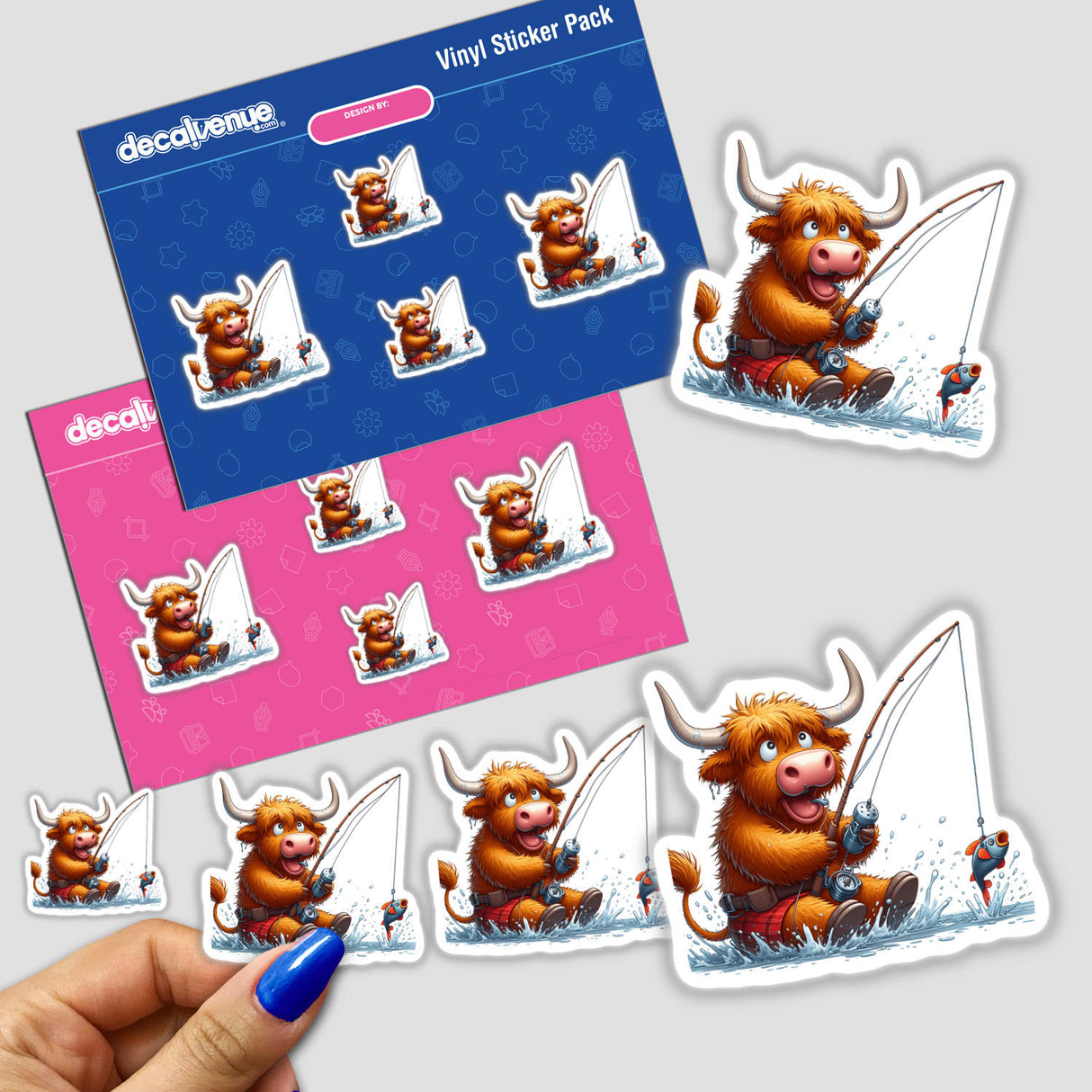 Humourous Highland Cow Fishing