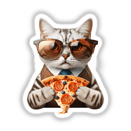 Trendy Cat with Pizza Slice