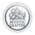 Mystic Crafter – RPG-Style Skill Badge (Silver Arcane Icon) depicting a detailed, mystical emblem available as both stickers and digital artwork, embodying the unique aesthetic of Decal Venue's offerings.