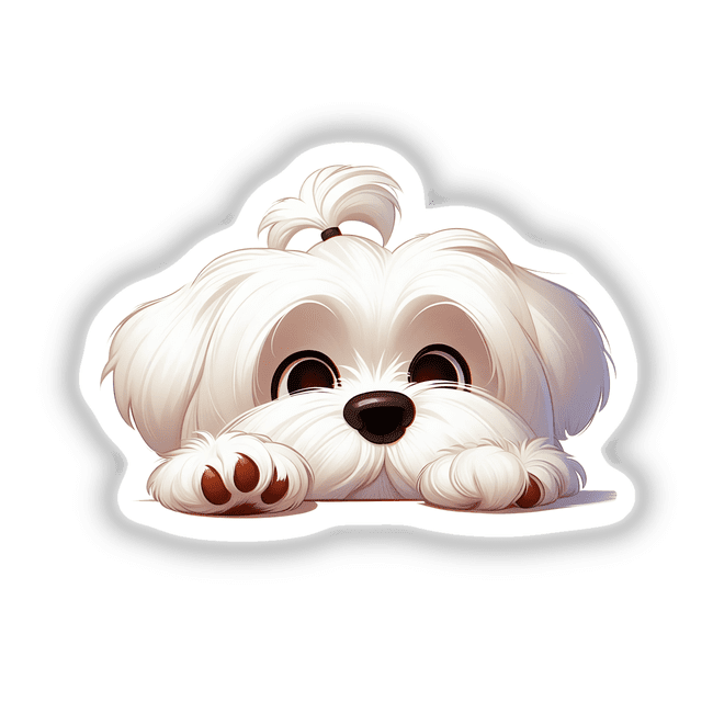 Cute Resting Maltese Dog