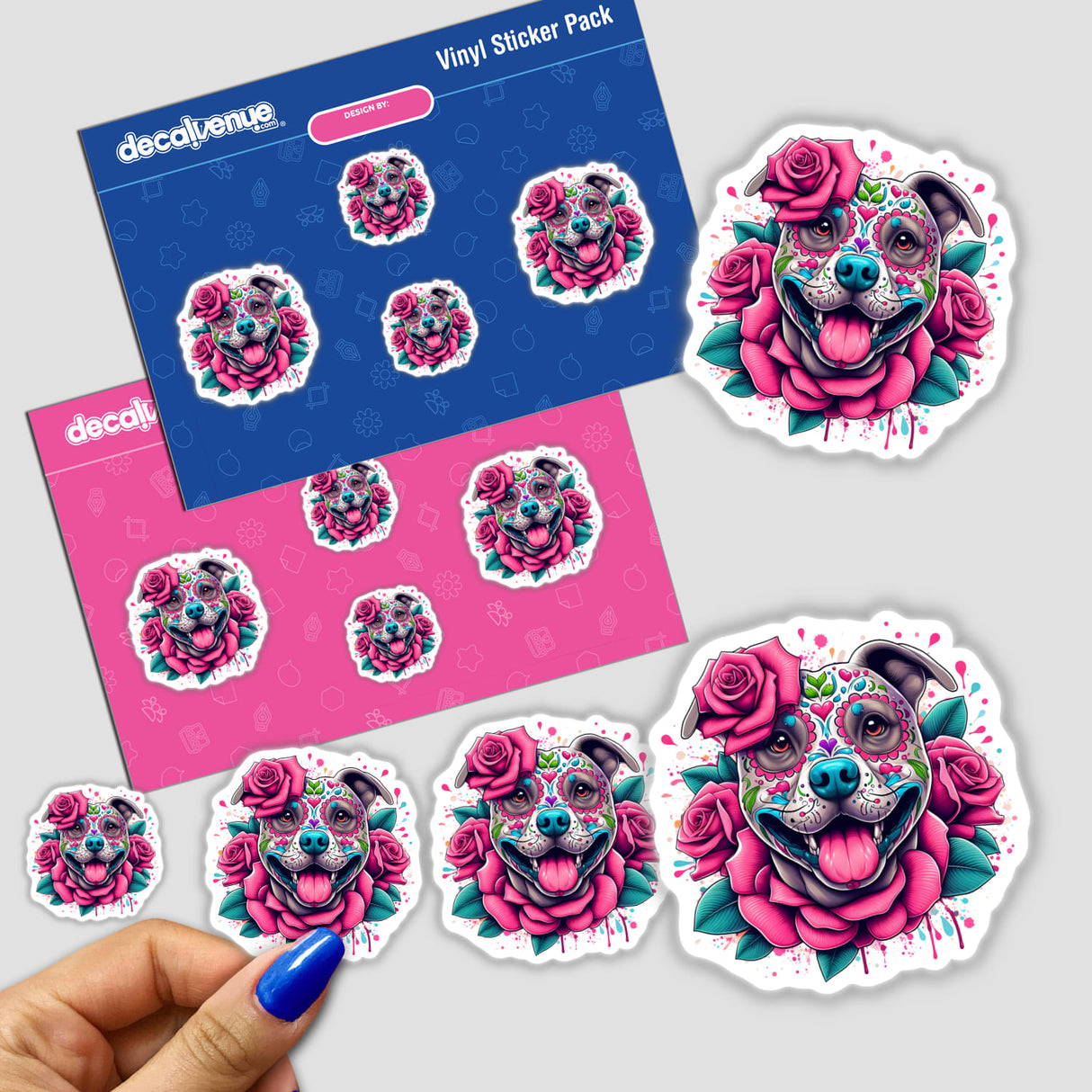 Cinco de Mayo Pink Roses Pitbull Dog