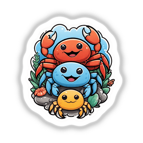 Cute crab family