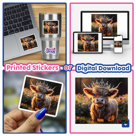 Baby Highland Cow Crown Roses